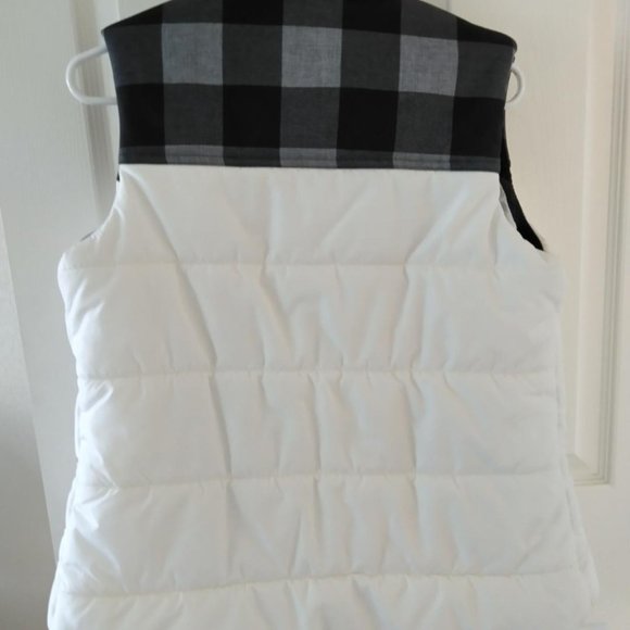Ladies Eddie Bauer White Black Buffalo Check Small - Picture 5 of 7